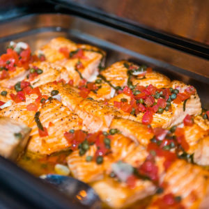 salmon with tomatoes and capers