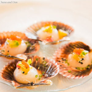 scallops on half shells