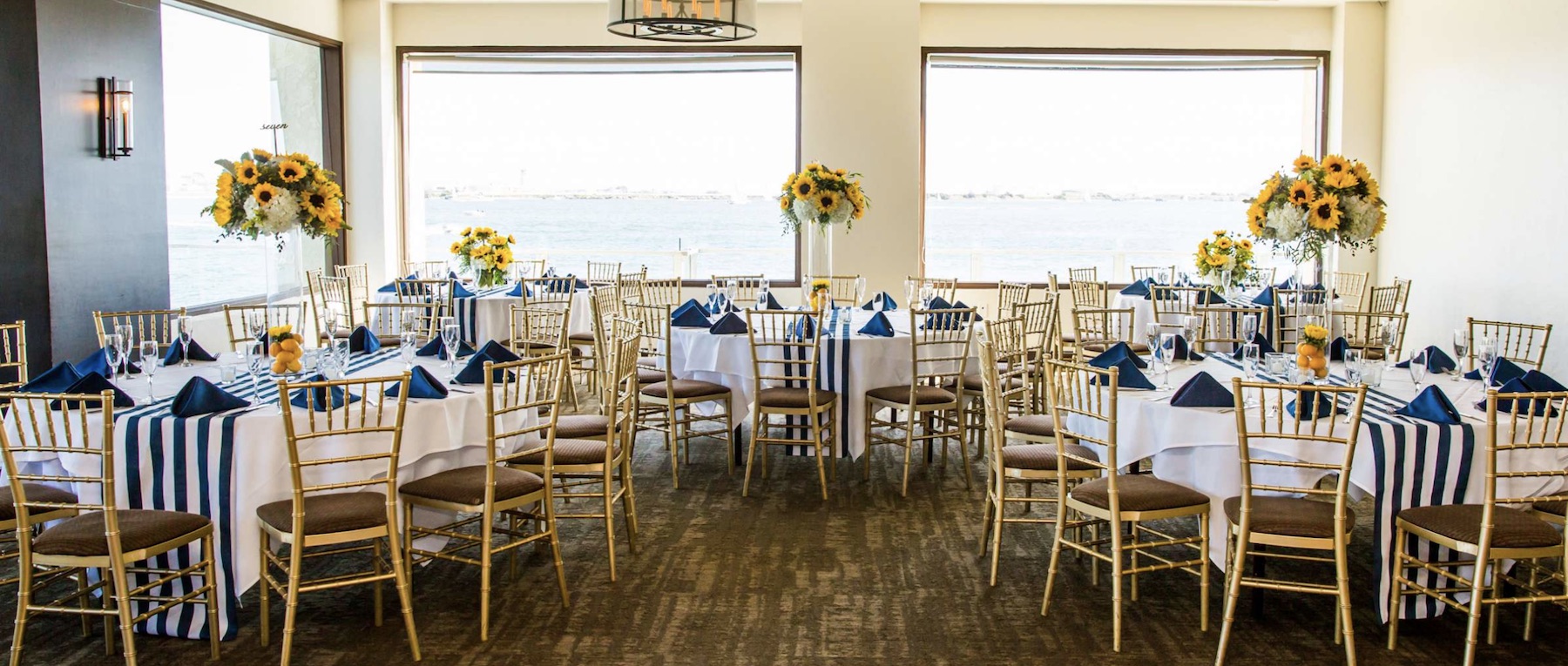 dining room set up for an event